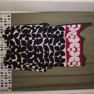 Marimekko look border print 3/4 sleeve